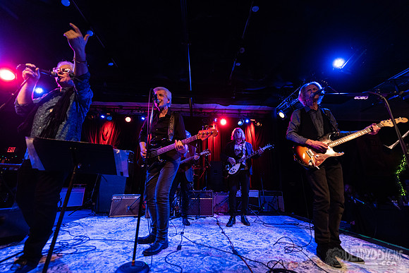 Mitch Easter, Mike Mills, Peter Buck, and Lenny Kaye