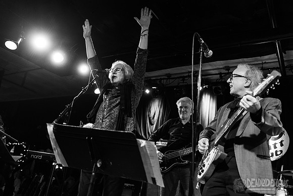 Mitch Easter, Mike Mills, Peter Buck, and Lenny Kaye